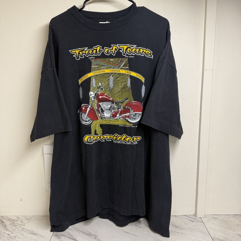 Harley Davidson Trail Of Tears Corridor Alabama Sof Tee USA Vintage T Shirt XXXL